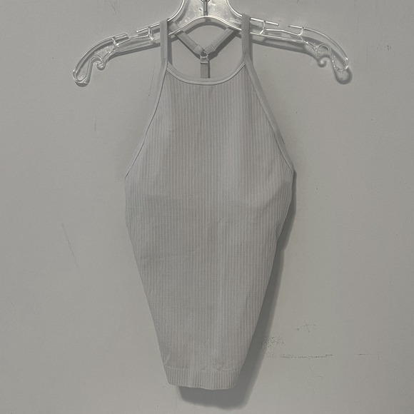 RARE Lululemon High-Neck Tight Fit Tank Top White 6 NWOT - Picture 7 of 11